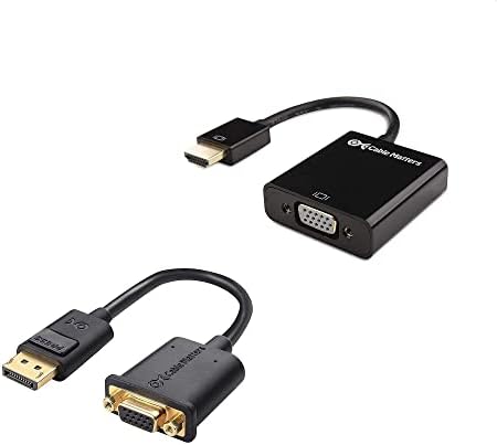 Кабелски работи HDMI до VGA адаптер во Black & DisplayPort до VGA адаптер