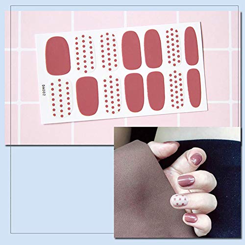 Wookoto 6 листови целосни обвивки на налепници за лак со нокти со датотека за нокти од 1 парчиња