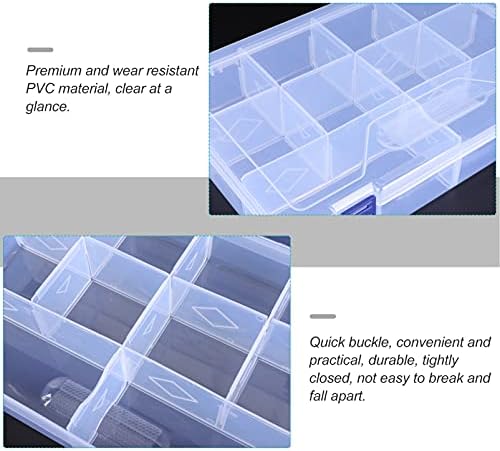 Cubtol 3 PCS додатоци Алатки Организатор канти за пластика за складирање на мушка за чување на монистра, про transparentирни случаи со уметност