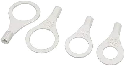 X-Dree 30pcs со три типови со голи прстен во форма на не-изолирани терминали со жица (30 Unids tres tipo de anillo desnudo form de lengua терминали