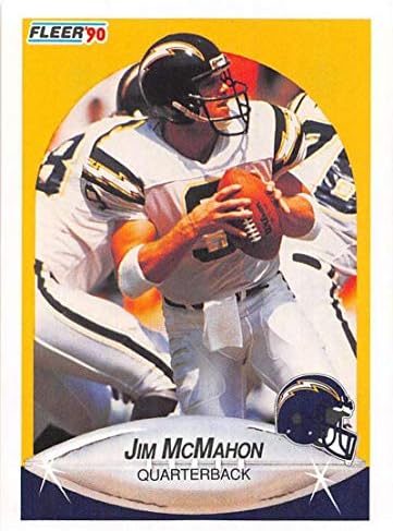 1990 Флеер Фудбал 310 Jimим Мекмахон Сан Диего Шаргерс Официјална трговска картичка во НФЛ од Флеер