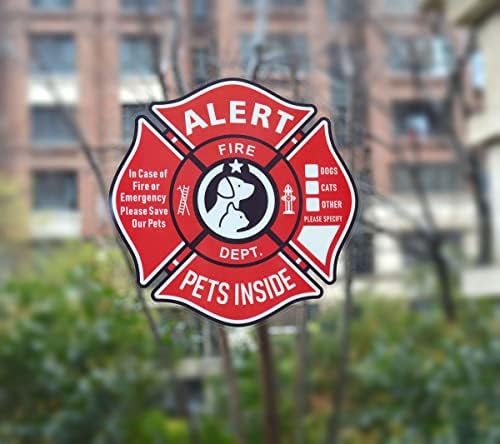 Налепници За Предупредување За миленичиња Статички Налепници За Прицврстување На Прозорци За Итни Миленичиња Знак За Спасување Со Бонус: Домашно
