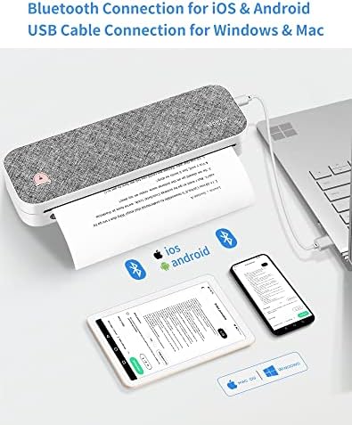 JADENS Безжичен Пренослив Печатач-Поддржува 8.26 x11. 69 Сад Писмо, Inkless Мобилен Печатач Компатибилен со iOS, Android &засилувач; Лаптоп,