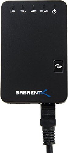 Sabrent Wi -Fi опсег Extender 300Mbps 2.4GHz 801.11n Мултифункционален мини рутер / повторувач / точка за пристап / клиент / мост