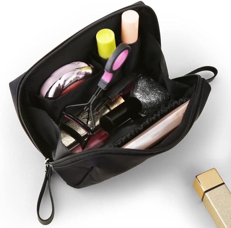 Хукаи Женска Козметичка Чанта Еднобојна Торба за Шминка во корејски Стил Торбичка За Тоалетна Торба За Организатор На Шминка Случај