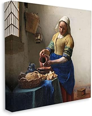 СТУПЕЛ ИНДУСТРИИ кујната слугинка Јоханес Вермеер Класично сликарство платно wallидна уметност, дизајн од One1000Paintings