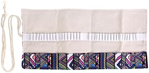 Ylyajy 36/48/72 дупка платно завиткано ролна во боја молив, куќиште за пенкало, торба за складирање, кутија за молив во боја