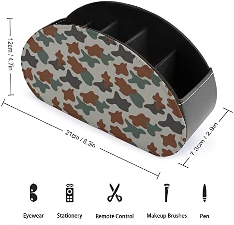 Камуфлажа шема ТВ далечински управувач на држачи за складирање на организатор со 5 оддели за работна површина за домашна канцеларија