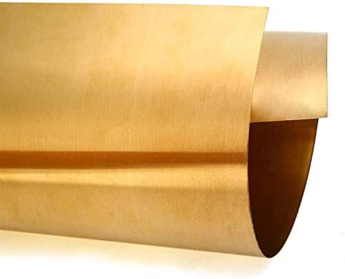 Метална плоча од месинг месинг метал со тенки листови со фолија 100мм x 1000 мм метална фолија