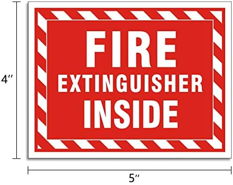 Противпожарни апарати во Уфлашми во налепница, знак за гаснење пожар, 4 пакувања, 5 ”x 4”