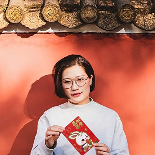 АБУФАН 60 парчиња 2023 Црвени Пликови Кинеска Нова Година На Зајакот Хонгбао Хороскопски Зајак Година Црвен Џеб Среќни Пари Паричен