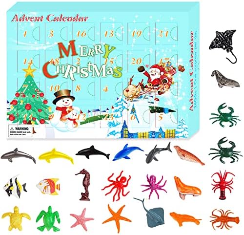 Божиќен Календар за Доаѓање 2022 година За Божиќниот Календар За Одбројување К-и-д-с Со 24 ПАРЧИЊА Божиќна Мочи Крцкава Кутија За Божиќни