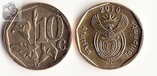 Африка Јужна Африка Африка Јужна Африка 50 Поени Монета Година Случаен Странски Монети Колекција Монета Поделена Монета 2010 Верзија На