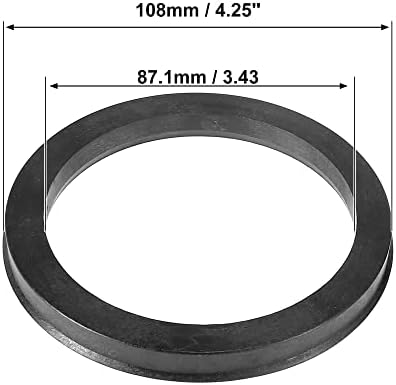 X Autohaux 4pcs пластика 87,1 mm до 108мм центар за центрични прстени тркалачки растојание за централно растојание