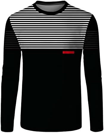 DPPA Mens Fashion Casual Sports Sports Striped Stewing Digital Printing Tround Reck Tilts Top Top Mirts кошули за кошули за