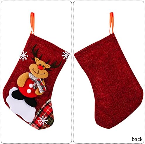 Големи Чорапи Бонбони Чорапи Божиќни Украси Домашен Празник Божиќни Украси За Забави Божиќни Висечки Украси Фолија Венец