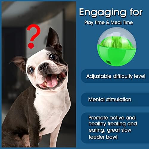 ECJWEI Третираат Издавање Играчки За Кучиња, Прилагодлива Топка За Лекување Кучиња, Издржлив Диспензер За Храна За Кучиња Од 5,6 Инчи За Мали/Средни/Големи