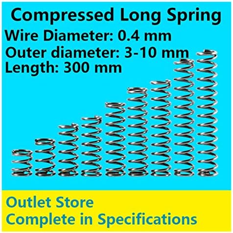 Изворите на компресија се погодни за повеќето поправка I компресиран долг пролетен притисок со долг пролетен дијаметар на жицата 0,4мм, надворешен