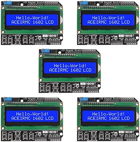 ACEIRMC 2PCS 1602 LCD Keypad Shield 1602 LCD Expansion Shield Board Blue Back Lighter 4,5-5.5V за Arduino R3 Mega2560 Nano Dueemilanove