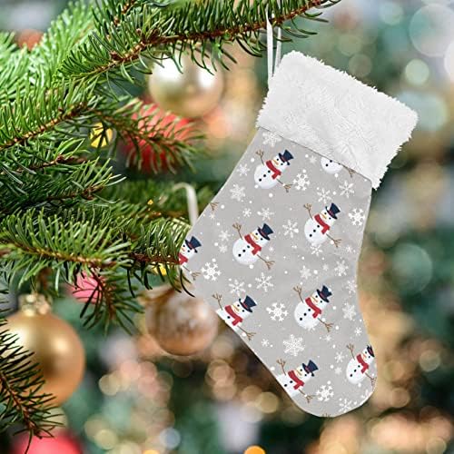 Jstel Божиќ Снежен човек Божиќ висечки чорапи 6 пакувања мали Божиќни празници виси чорапи за украси за украси за забави од дрво, 43