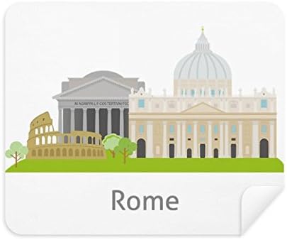 Италија Римски Пејзаж Национално Обележје Чистење Крпа За Чистење На Екранот 2 парчиња Велур Ткаенина
