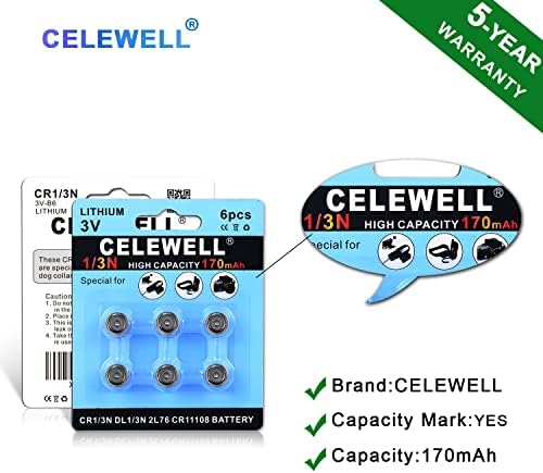 CELEWELL 6 Пакет DL1/3N CR1/3N 3v Литиумска Батерија 170mah ® 5-Годишна Гаранција