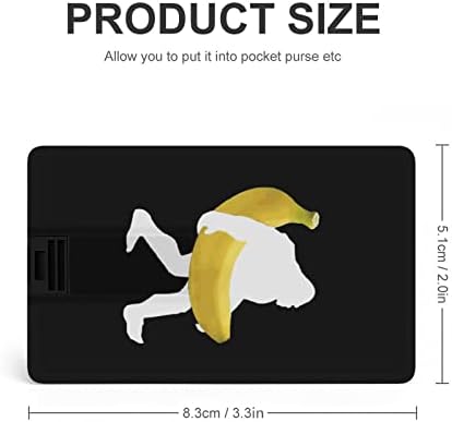 Бигфут Носејќи Банана USB 2.0 Флеш-Дискови Меморија Стап Кредитна Картичка Форма