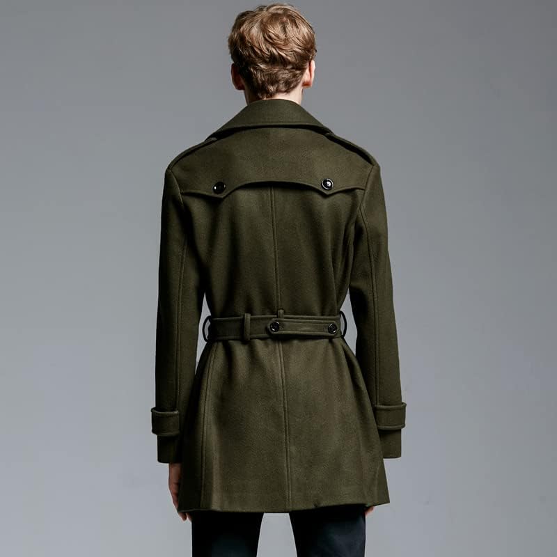Европа зимска волна палто за машки најнов британски стил лабава волнена облека за надворешни работи на деловна облека Армија
