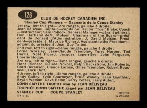 126 Монтреал Канадиенс Тимска картичка СП - 1965 Топс хокеј картички оценети EXMT+ - непотпишани хокеј картички