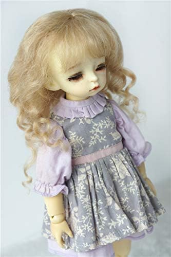 JD162 6-7 '' 16-18cm yosd Long Curly Sauvage Mohair Doll Pigs 1/6 BJD додатоци за кукли