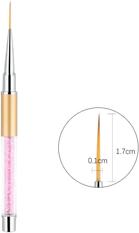 MHYFC Nail Art Pen Pen, насликана дијамантска фототерапија, кука за четка за четка, врежана цветна кристална алатка 5 парчиња/сет