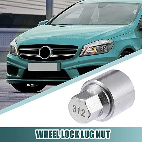 Acropix Car 312 Key Lug Lug The Nut Removal Key одговара за Mercedes -Benz - Пакет со 1 сребрен тон