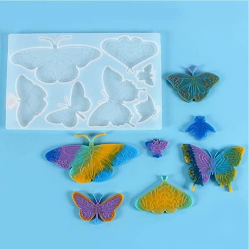 Силиконска пеперутка бонбона за печење мувла: DIY пеперутки во форма на силиконски фиоки кои не се стапчиња од чоколадо форма ледена лента за