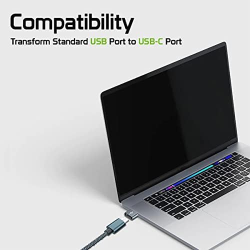 USB-C женски до USB машки брз адаптер компатибилен со вашиот Sony Xperia XA2 Plus за полнач, синхронизација, OTG уреди како тастатура,