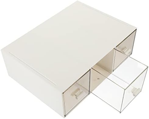 Кутија за складирање на фиоки за кутии Alipis 3PCS чиста организаторска кутија акрилна кутија десктоп ps
