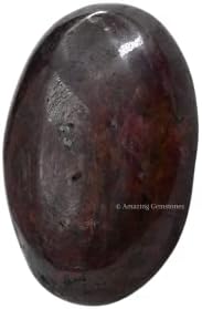 Мал рубин палм камен - џебна масажа Загрижена камен за балансирање на природно тело чакра, заздравување на Реики и кристална решетка