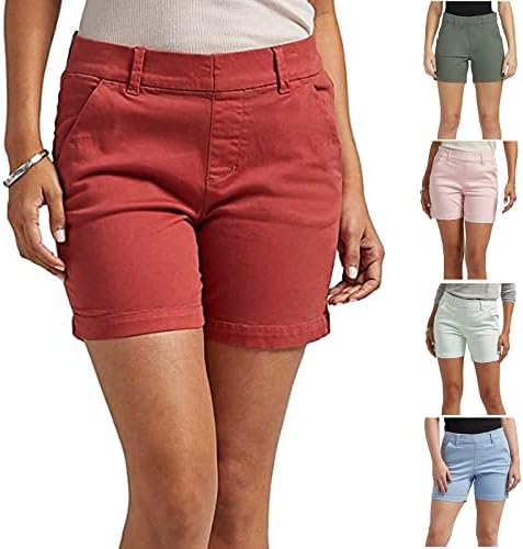 Shortsенски шорцеви со двојки плус големина на средно-пораки за влечење на редовните шорцеви за пешачење летни обични Бермуда кратки