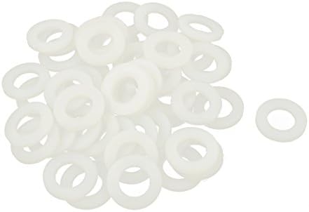 Аексит бело тркалезно мијалник Изолација најлон растојание рамен мијалник Кет прстен 16 x 30 x рамни мијалници 3мм 50 парчиња