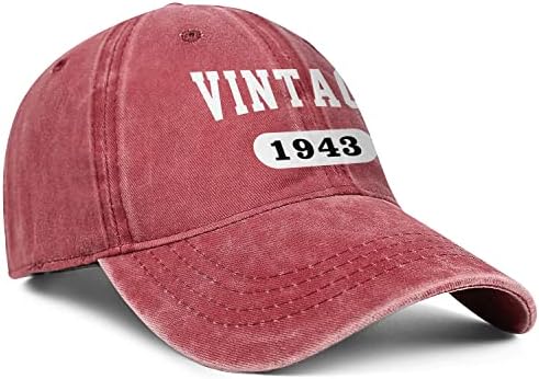 80 -ти роденденски подароци за мажи жени капи 1943 гроздобер 80 годишно извезено бејзбол капа