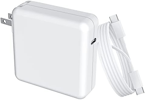 Xiufavty 102W MacBook Pro Charger - USB -C PD адаптер за напојување за Apple MacBook Pro & Air 2022/2021/2020/2019, со 6,6ft USB C, поддржувајте