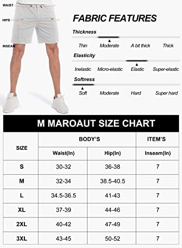МАРОАУТ МАНСКИ 7 Атлетски шорцеви Дополнителни џебови за патенти, теретана за вежбање шорцеви за мажи голф товар обични шорцеви