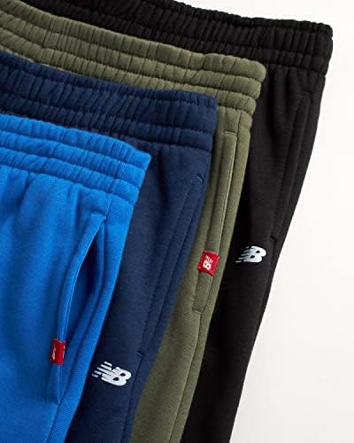 Нова рамнотежа на момчињата со џемпери на момчињата - 4 пакувања со активни панталони со џогер од руно