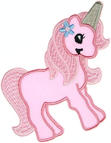 JPT - Пони Еднорог Пинк коњ Starвезда Симпатична цртана филмска везена апликација железо/шиење на закрпи со значка симпатична