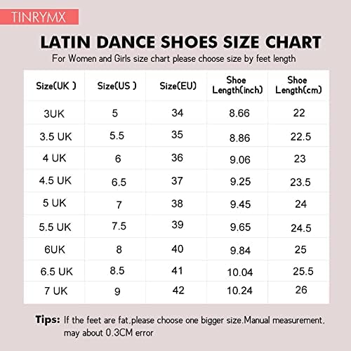 Tinrymx женски латински танцувачки чевли сатенска сала Салса Ча-Ча Професионална пракса чевли за танцување, модел-EM217