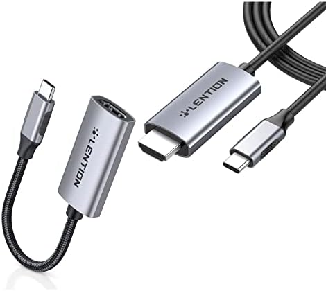Lenter 4K@60Hz USB C до HDMI адаптер/10ft USB C до HDMI 2.0 адаптер за кабел
