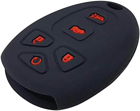 GFDesign 2pcs Силиконски 5 копчиња клуч за капаци на капакот на FOB, далечински управувач на кожата, компатибилен со Chevrolet