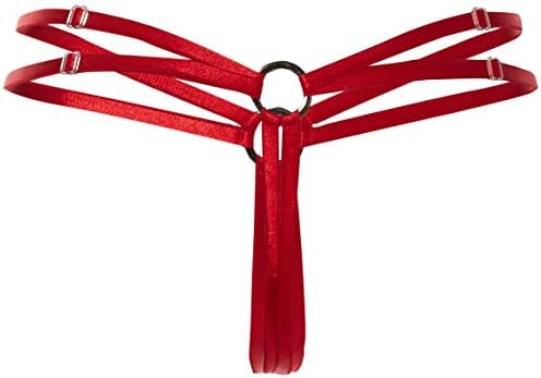Vixson Open G-жица со двојни ленти женска ноќна облека, црвена, 33 грама