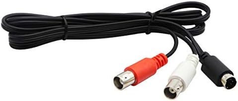 ZdycgTime 4-пински мини-DIN S-Video MALE до 2 BNC Femaleен y Splitter Extension Adapter Cable.Video Пренесување на сигнал за уреди