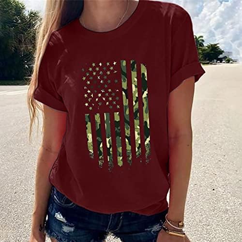 Dayенски летно американско знаме Патриотска маица Ден на независност на денот на врвовите јули 2023 година Трендовски летни кошули