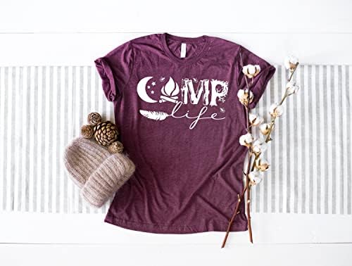 Смешна кошула за живот во кампот, летна колекција маица за патувања, летен подарок за кошула за одмор за lубител на природата